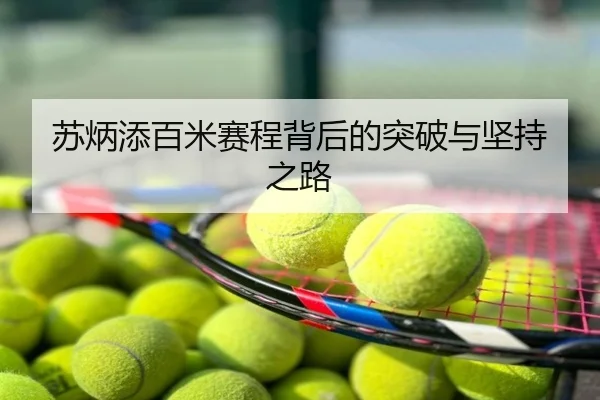 苏炳添百米赛程背后的突破与坚持之路